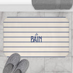 Le Bain Striped Bath Mat — French-Inspired Blue Stripe Bathroom Rug