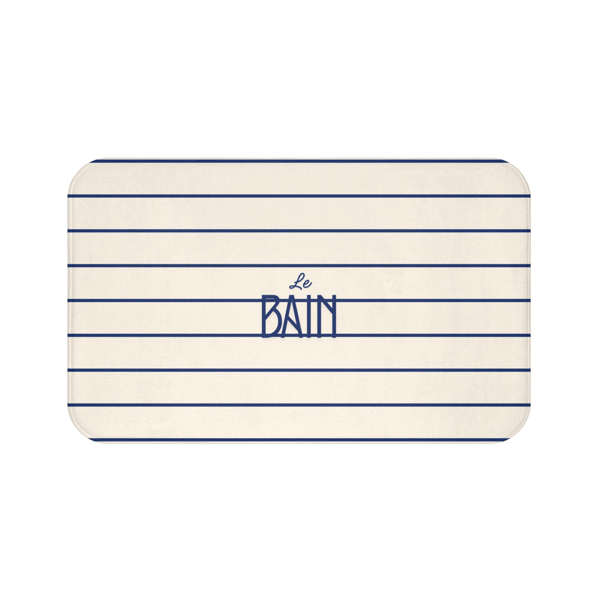 Le Bain Striped Bath Mat — French-Inspired Blue Stripe Bathroom Rug