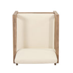 Outdoor Acacia Wood Patio Club Chair with Waterproof Cushions - Natural Finish